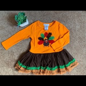 Thanksgiving Fall Tutu Dress Girls 3T